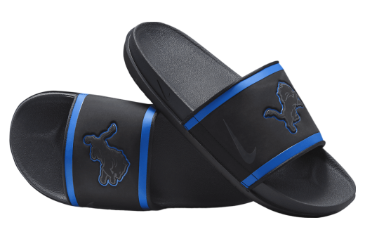 Nike Offcourt Slide (NFL Detroit Lions) Black / Battle Blue