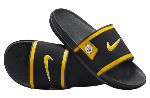 Nike Offcourt Slide (Pittsburgh Steelers) Black / Dark Smoke Grey