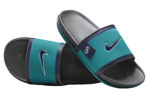 Nike Offcourt Slide (Seattle Mariners) Mardi Gras / Dark Smoke Grey