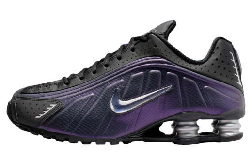 Nike Shox R4 Black / Metallic Silver / Purple Dynasty
