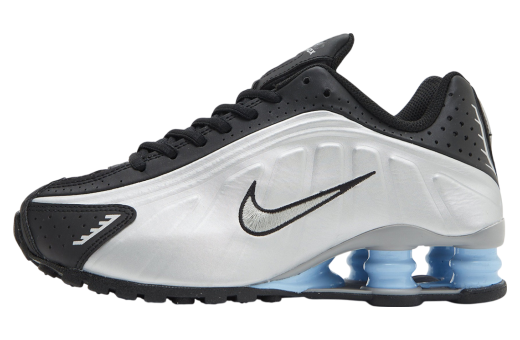 Nike Shox R4 Metallic Silver / Psychic Blue