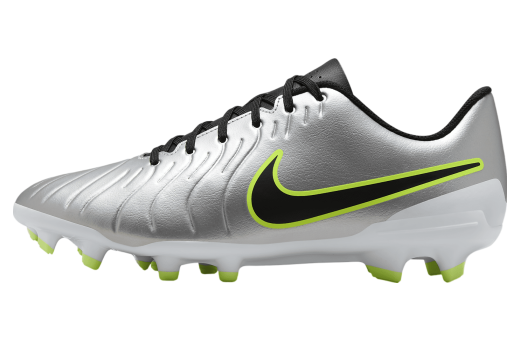 Nike Tiempo Legend 10 Club Low MG Metallic Silver / Volt