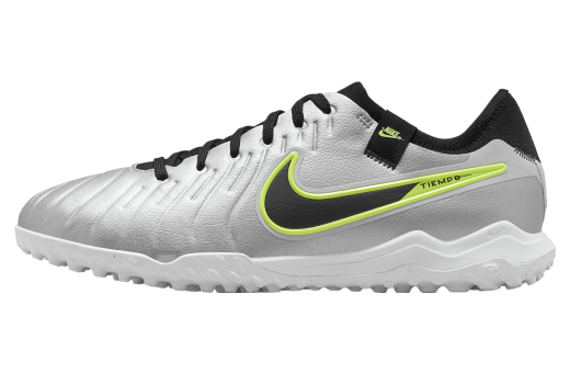 Nike Tiempo Legend 10 Pro Low TF Metallic Silver / Volt