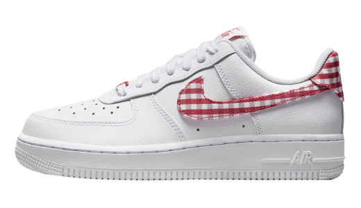 nike platinum WMNS Air Force 1 Low Red Gingham