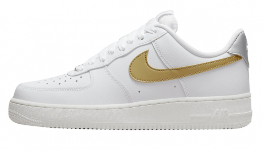 Air Force 1 Low Double Swoosh Silver Gold (GS) - SNEAKERGALLERY