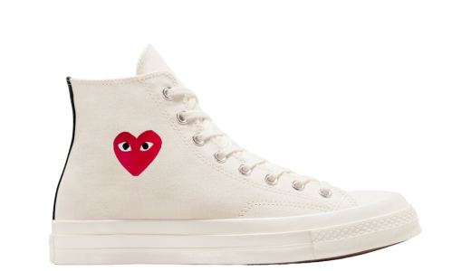 PLAY Comme des Garçons Single Heart Chuck 70 Milk