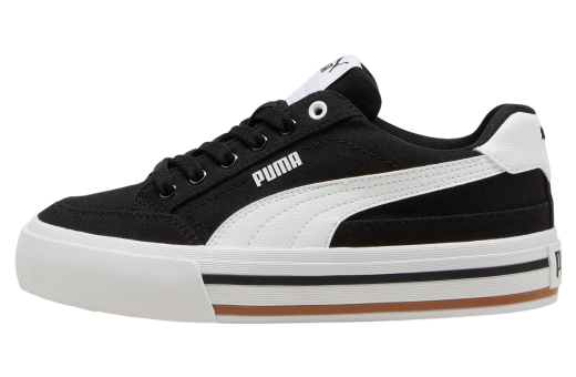 Puma Court Classic Vulcanized Formstrip Big Kids Black / White