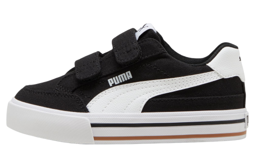 Puma Court Classic Vulcanized Formstrip Little Kids Black / White