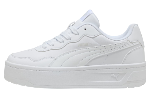 [PUMA] Sky Clean White Pink Women / 38014705 送料込 WMNS) PUMA Skye Clean Casual Board Shoes White/Pink 380147-05
