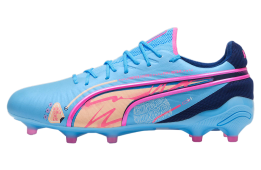 Puma King Ultimate Volume Up FG/AG Luminous Blue / Poison Pink