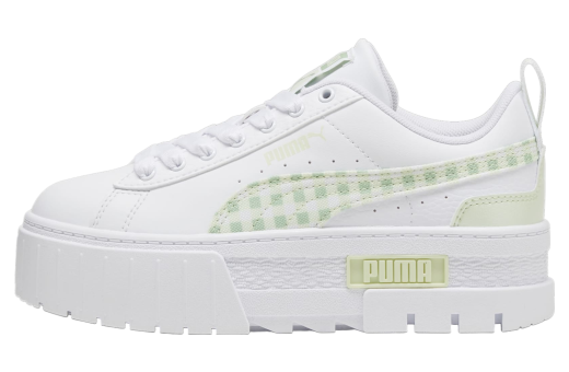 Puma Mayze Gingham Cozy GS White / Green Illusion