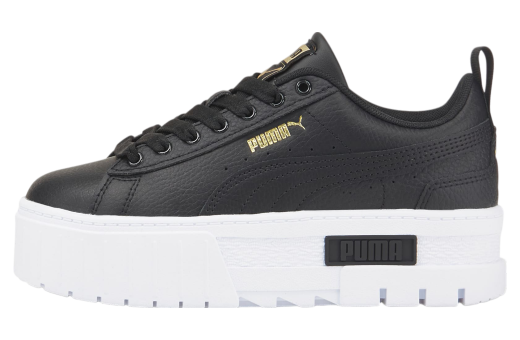 Puma Mayze Leather GS Black / Team Gold