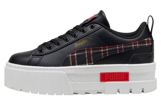 Puma Mayze Winter Tartan GS Black / For All Time Red