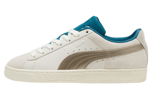 Puma Play Loud Suede Warm White / Cold Green