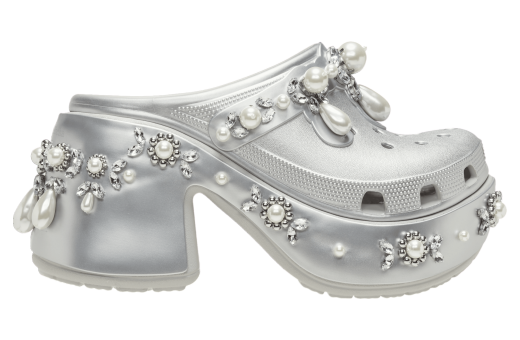 Simone Rocha X Crocs Siren Clog Metallic Silver