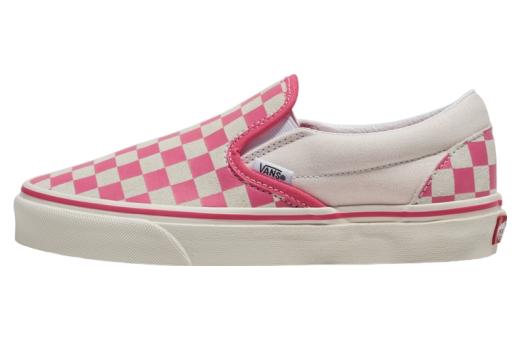 Vans Classic Slip-on Checkerboard Pink / True White