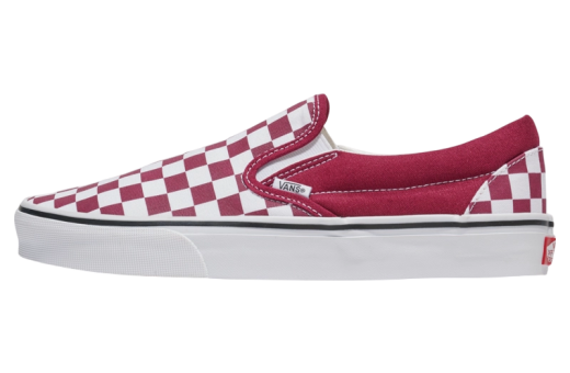 Vans Classic Slip-On Checkerboard Rhododendron Red