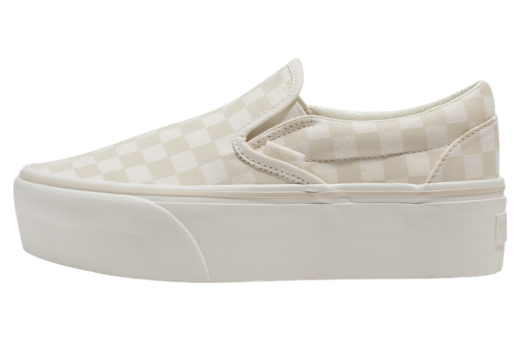 Vans Classic Slip-on Checkerboard Stackform Marshmallow White / Turtledove White