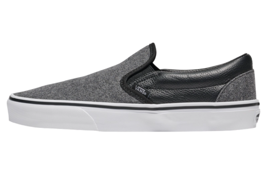 Vans Classic Slip-On Wool Grey / Leather Black