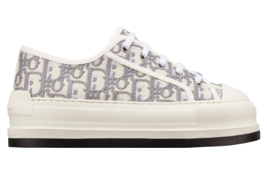 Walk n Dior Platform WMNS Stone Gray Oblique Embroidered Cotton